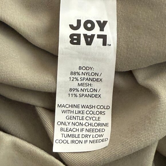JoyLab cropped leggings light green / tan with mesh size small new without tags - Picture 7 of 10